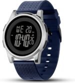 Mens Watch Ultra-Thin Digital Sports Watch Silver Navy Blue