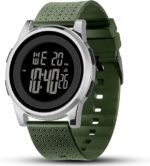 Mens Watch Ultra Thin Digital Sports Watch Silver Green