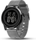 Mens Watch Ultra Thin Digital Sports Watch Black Grey